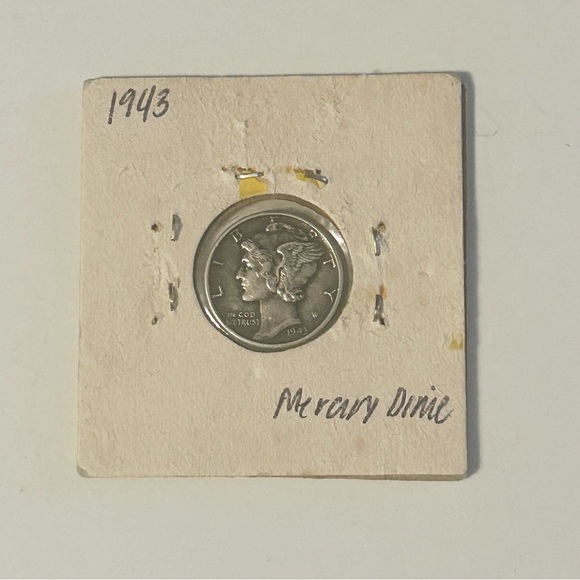 1943 P Mercury Silver Dime, also known as a Winged Liberty Head dime RARE - Picture 1 of 2